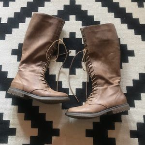 Brown lace up boots from Mossimo size 7
